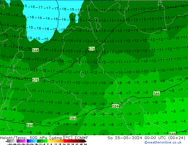 Z500/Rain (+SLP)/Z850 ECMWF  25.05.2024 00 UTC