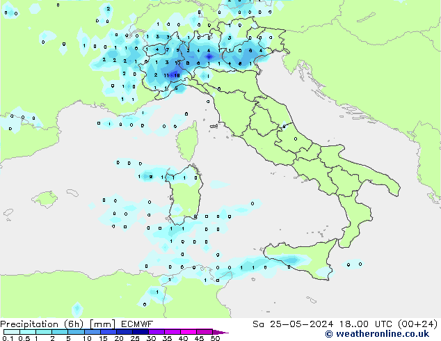 Z500/Rain (+SLP)/Z850 ECMWF  25.05.2024 00 UTC