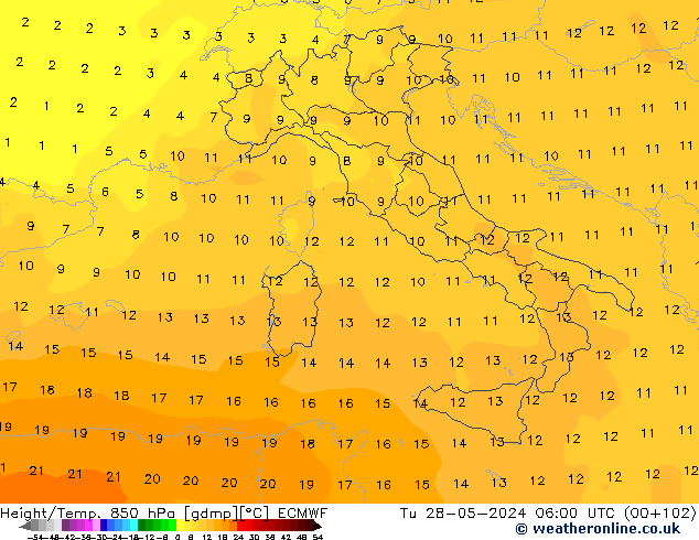 Z500/Rain (+SLP)/Z850 ECMWF mar 28.05.2024 06 UTC