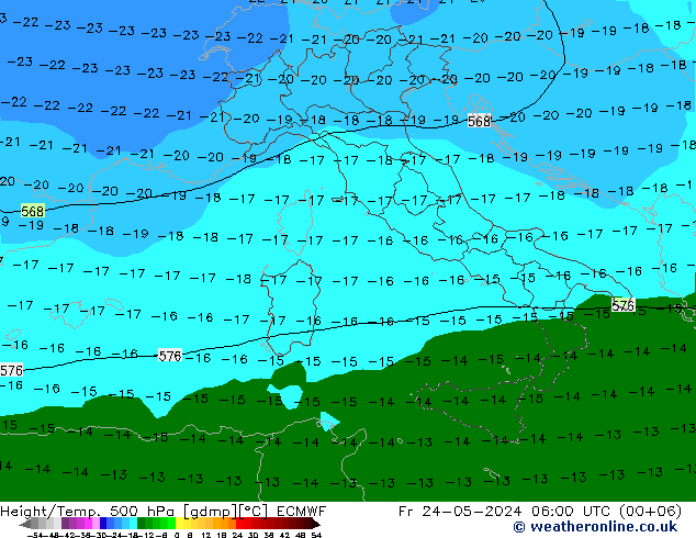 Z500/Rain (+SLP)/Z850 ECMWF Pá 24.05.2024 06 UTC