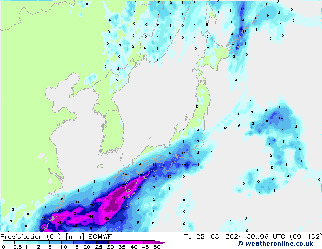 Z500/Rain (+SLP)/Z850 ECMWF mar 28.05.2024 06 UTC