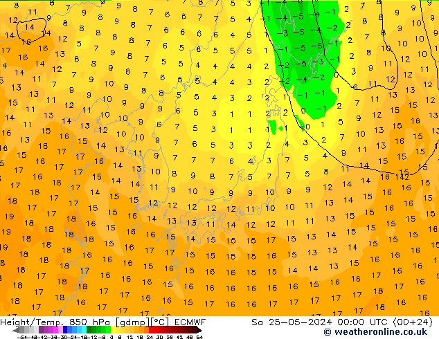 Z500/Rain (+SLP)/Z850 ECMWF  25.05.2024 00 UTC