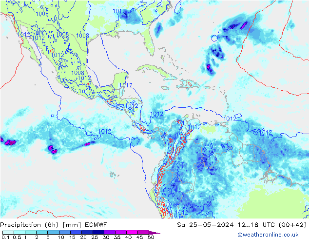 Z500/Yağmur (+YB)/Z850 ECMWF Cts 25.05.2024 18 UTC