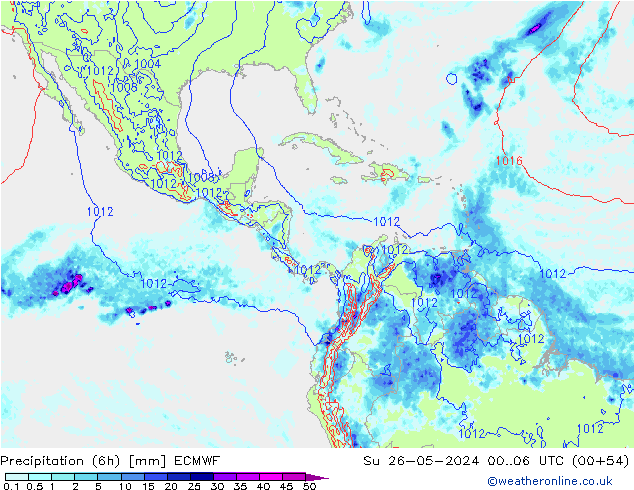 Z500/Rain (+SLP)/Z850 ECMWF Su 26.05.2024 06 UTC