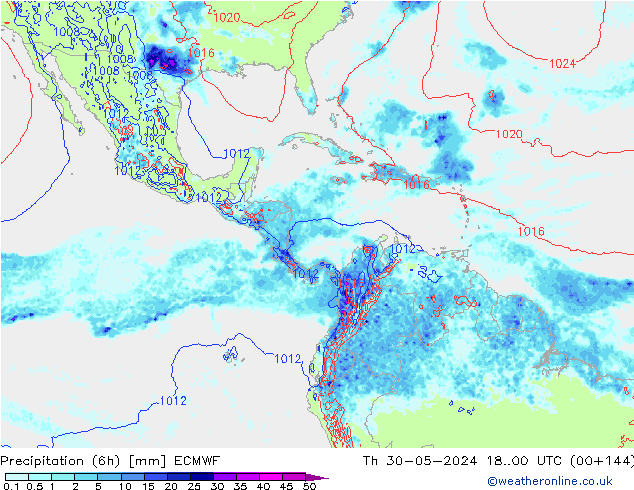 Z500/Rain (+SLP)/Z850 ECMWF  30.05.2024 00 UTC