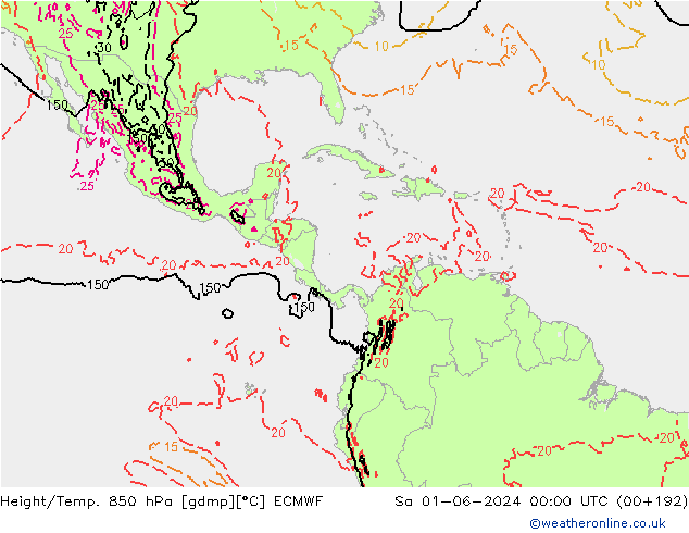 Z500/Rain (+SLP)/Z850 ECMWF sáb 01.06.2024 00 UTC