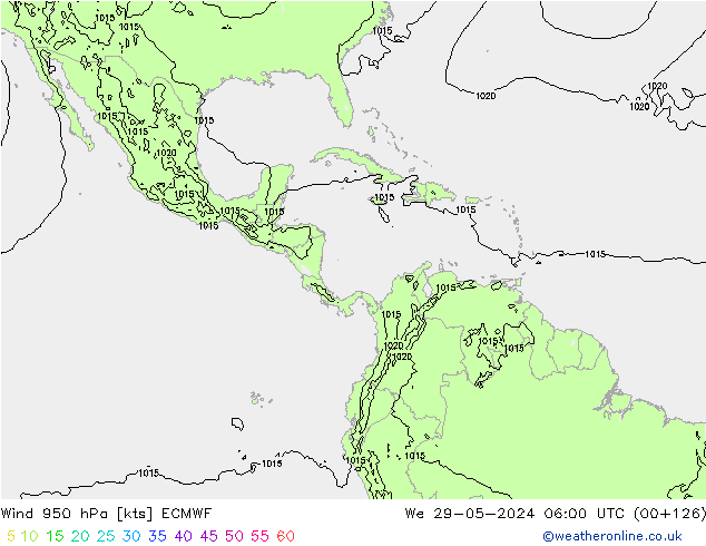 Wind 950 hPa ECMWF We 29.05.2024 06 UTC