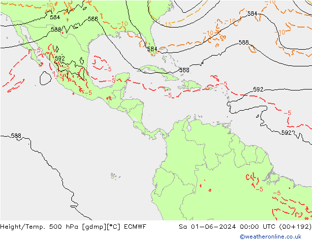 Z500/Rain (+SLP)/Z850 ECMWF sáb 01.06.2024 00 UTC