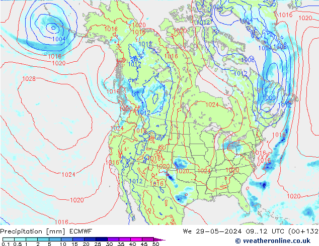 Precipitazione ECMWF mer 29.05.2024 12 UTC