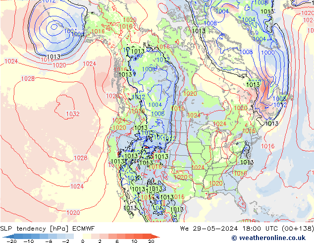 Y. Basıncı eğilimi ECMWF Çar 29.05.2024 18 UTC