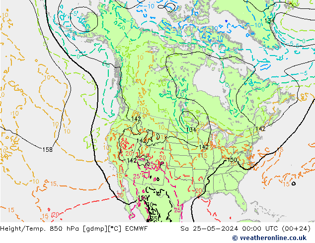 Z500/Rain (+SLP)/Z850 ECMWF  25.05.2024 00 UTC