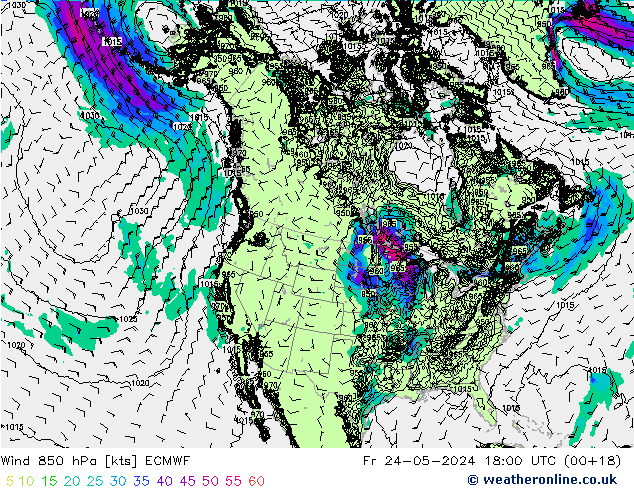  850 hPa ECMWF  24.05.2024 18 UTC