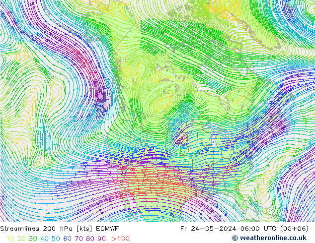 风 200 hPa ECMWF 星期五 24.05.2024 06 UTC