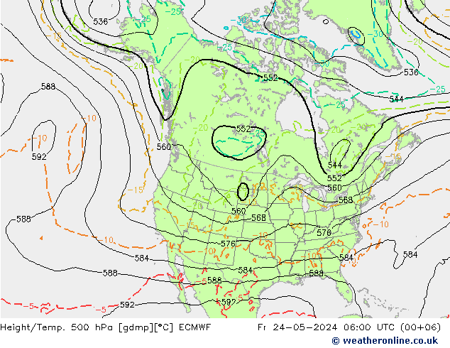 Z500/Rain (+SLP)/Z850 ECMWF  24.05.2024 06 UTC