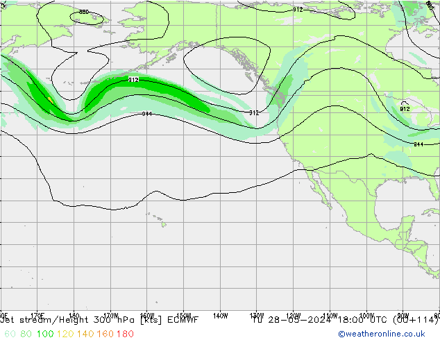 Straalstroom ECMWF di 28.05.2024 18 UTC