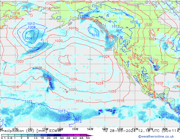 Z500/Rain (+SLP)/Z850 ECMWF mar 28.05.2024 18 UTC