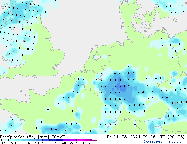 Z500/Rain (+SLP)/Z850 ECMWF пт 24.05.2024 06 UTC