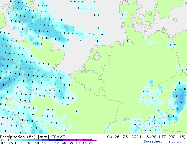 Z500/Rain (+SLP)/Z850 ECMWF dom 26.05.2024 00 UTC