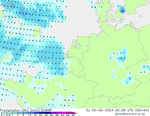 Z500/Rain (+SLP)/Z850 ECMWF dom 26.05.2024 06 UTC