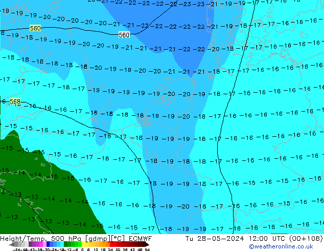 Z500/Regen(+SLP)/Z850 ECMWF di 28.05.2024 12 UTC