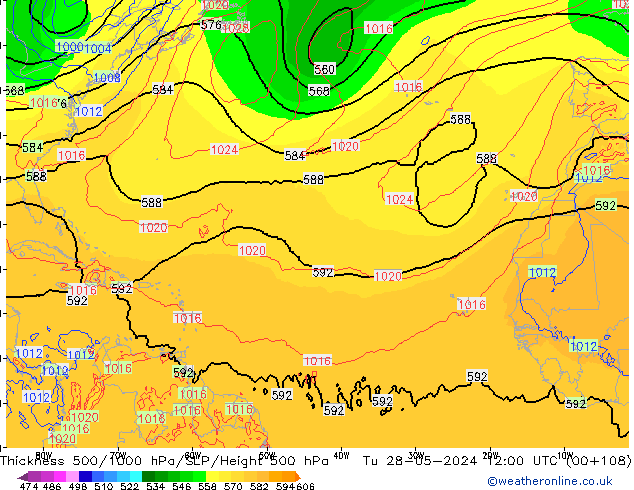 Thck 500-1000hPa ECMWF Út 28.05.2024 12 UTC