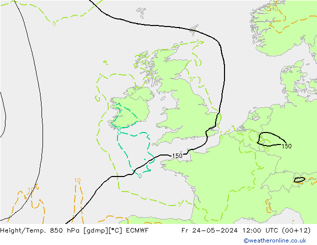 Z500/Rain (+SLP)/Z850 ECMWF Sex 24.05.2024 12 UTC