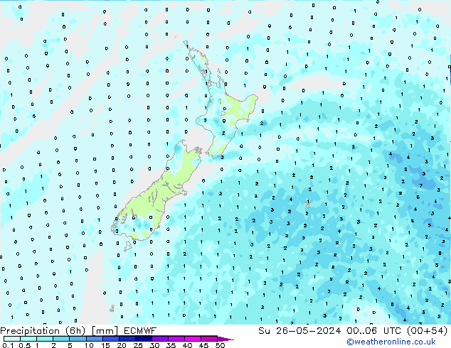 Z500/Rain (+SLP)/Z850 ECMWF dom 26.05.2024 06 UTC