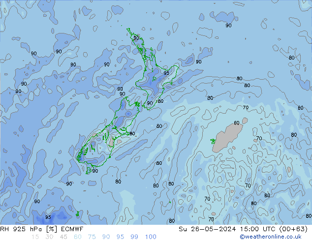 RH 925 hPa ECMWF nie. 26.05.2024 15 UTC