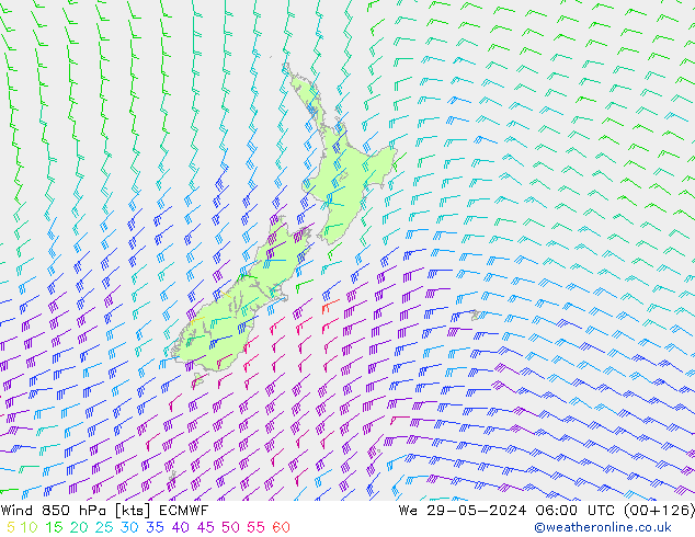 Wind 850 hPa ECMWF We 29.05.2024 06 UTC
