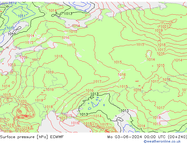 Yer basıncı ECMWF Pzt 03.06.2024 00 UTC