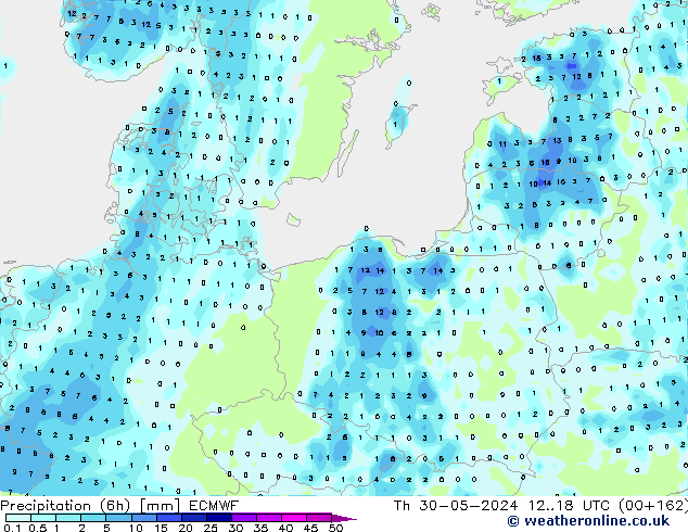 Z500/Rain (+SLP)/Z850 ECMWF Th 30.05.2024 18 UTC