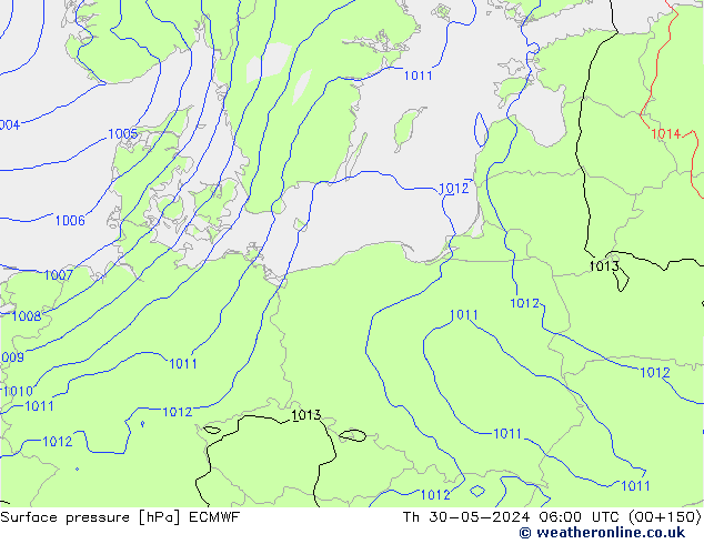 Yer basıncı ECMWF Per 30.05.2024 06 UTC