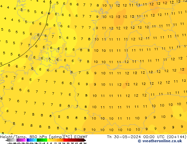 Z500/Regen(+SLP)/Z850 ECMWF do 30.05.2024 00 UTC