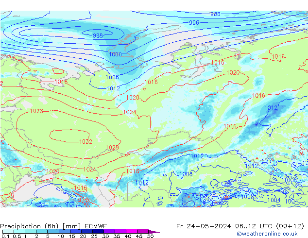 Z500/Rain (+SLP)/Z850 ECMWF pt. 24.05.2024 12 UTC