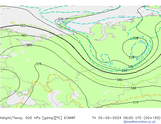 Z500/Regen(+SLP)/Z850 ECMWF do 30.05.2024 06 UTC