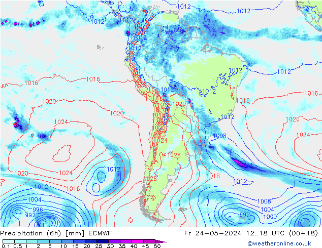 Z500/Rain (+SLP)/Z850 ECMWF ven 24.05.2024 18 UTC