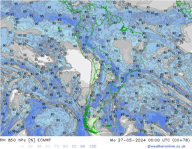 RV 850 hPa ECMWF ma 27.05.2024 06 UTC