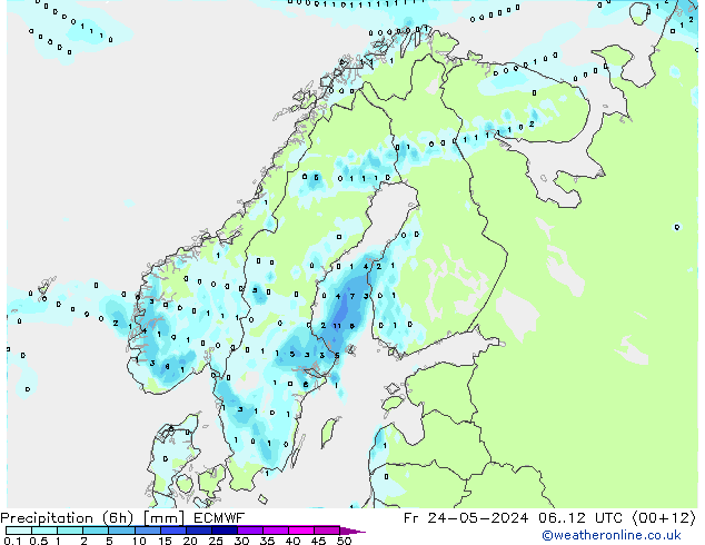 Z500/Yağmur (+YB)/Z850 ECMWF Cu 24.05.2024 12 UTC