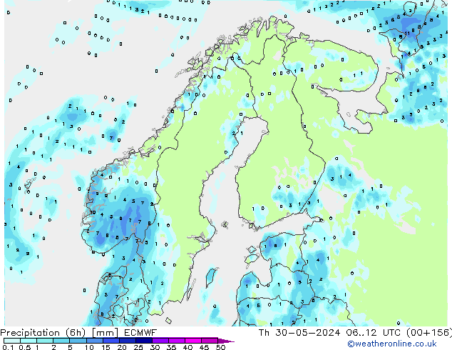 Z500/Rain (+SLP)/Z850 ECMWF jeu 30.05.2024 12 UTC