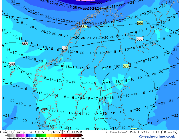 Z500/Rain (+SLP)/Z850 ECMWF пт 24.05.2024 06 UTC