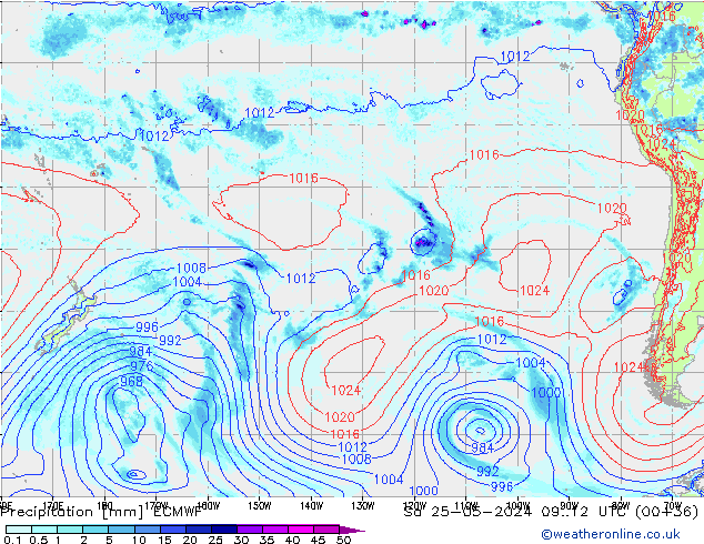 Precipitazione ECMWF sab 25.05.2024 12 UTC