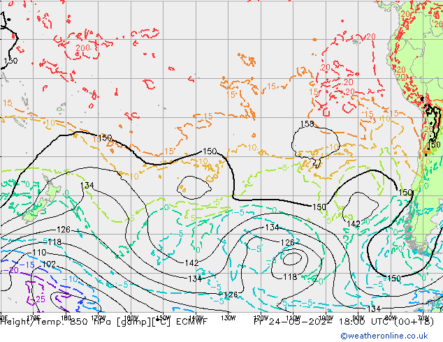 Z500/Regen(+SLP)/Z850 ECMWF vr 24.05.2024 18 UTC