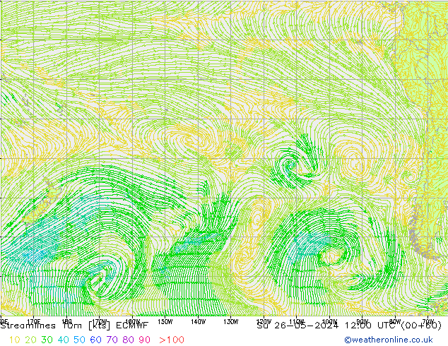 Linea di flusso 10m ECMWF dom 26.05.2024 12 UTC