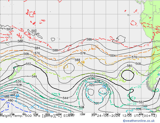 Z500/Rain (+SLP)/Z850 ECMWF Sex 24.05.2024 12 UTC