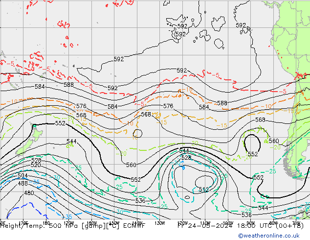 Z500/Regen(+SLP)/Z850 ECMWF vr 24.05.2024 18 UTC