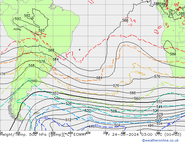 Geop./Temp. 500 hPa ECMWF vie 24.05.2024 03 UTC