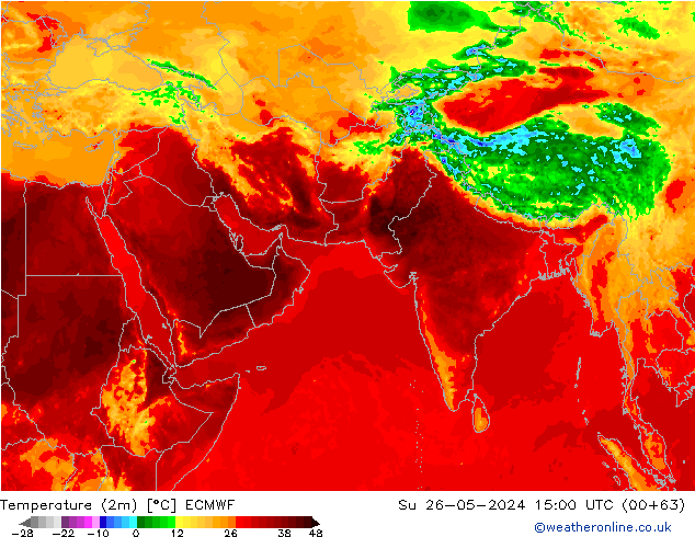 Temperature (2m) ECMWF Ne 26.05.2024 15 UTC