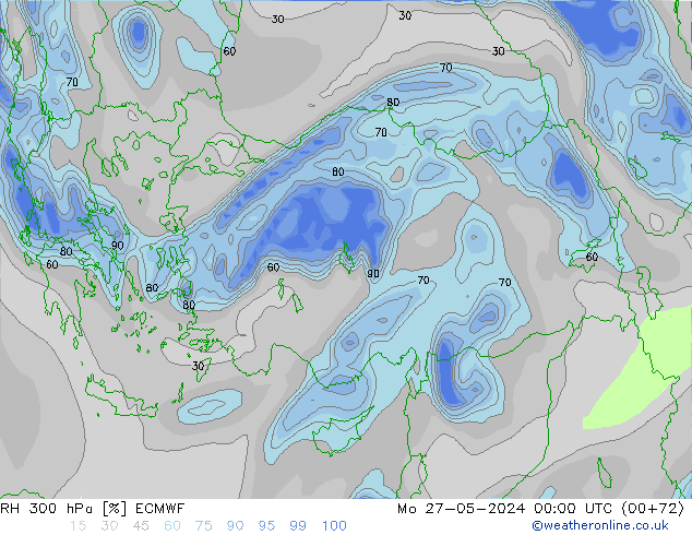 RH 300 hPa ECMWF  27.05.2024 00 UTC