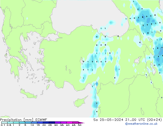 precipitação ECMWF Sáb 25.05.2024 00 UTC