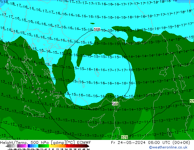 Z500/Rain (+SLP)/Z850 ECMWF Pá 24.05.2024 06 UTC